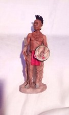 Castagna Indianer Sammelfigur 1990 Häuptling Black Hawk mit Speer und Schild