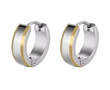 Edelstahl Creolen Klapp