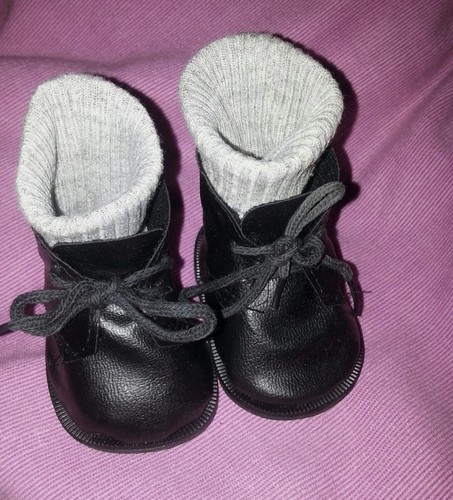 Puppenschuh schwarz 4 5 - puppenschuh,