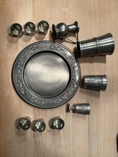 Reinzinn Becher, Teller und