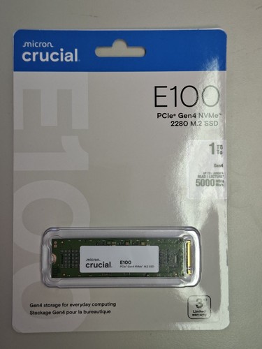 Crucial e100 pcie nvme - e100, 4.0