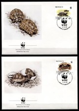 WWF Schildkröten. Griechische Landschildkröte. 4FDC. Monaco 1991