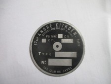 Typenschild Citroen Schild