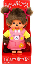 203888 - Original Monchhichi Mädchen Mit Latzkleid Und Hasengesicht, Ca. 20 Cm G