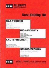 Original Katalog 12 Seiten K+H