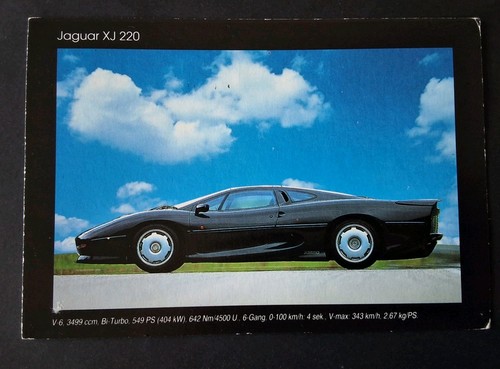 Werbe postkarte jaguar xj - "jaguar,