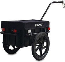 DMS® Fahrradanhänger Transportanhänger Anhänger 60kg Handwagen Schwarz
