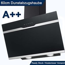 60cm Dunstabzugshaube Wandhaube kopffrei Schwarz Glas Abzugshaube A++