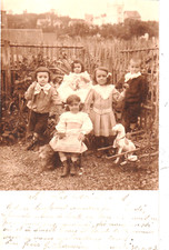 AK  Kinder-Spielzeug - Kinder im Garten  m. Holz-Pferd -1903