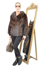 A5590 NERZJACKE ECHT PELZ MANTEL NERZ JACKE PELZJACKE - REAL MINK FUR JACKET