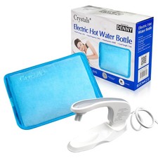 Wiederaufladbare elektrische Warmwasserflasche Bett Handwärmer Massage Wärmepad - blau