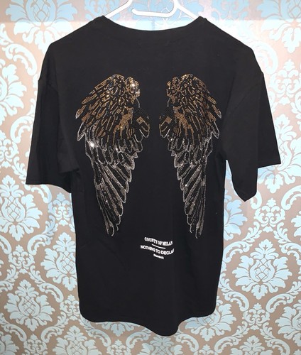 Schwarzes shirt mit strass - mit,