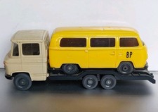 Wiking MB L 406 Umbau zum Autotransporter Abschleppdienst, mit VW Bully Post