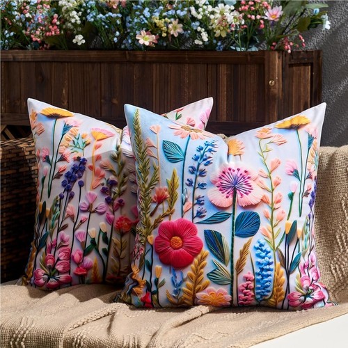2er set bunte blumen - set,