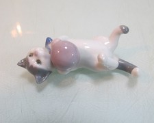Katze liegend mit Ball wohl