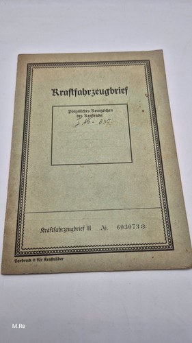 Originaler kraftfahrzeugbrief - originaler,