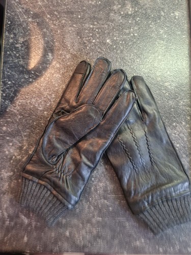 Schwarze kunstleder handschuhe - schwarze,