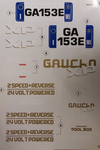 Aufklebersatz für den peg - für,