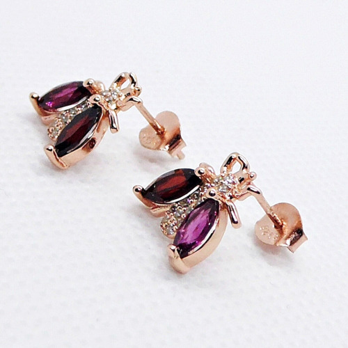 Navette turmalin pink rot - pink,