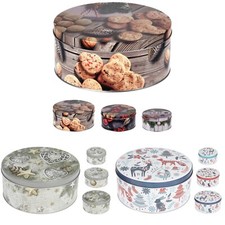 Gebäckdose Plätzchendose 3 er Set Keksdose Blechdose Weihnachten 5 Motive