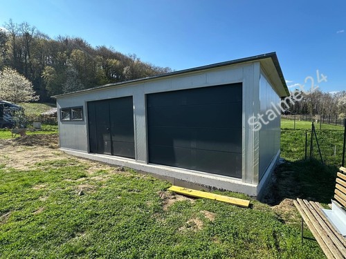 Isolierte blechgarage 9x5x2 - isolierte, 9x5x2,5m