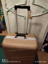 reisekoffer mit rollen XL 95L Gold Plastik Mit 2 Schlösser Wie Neu