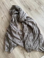 Beck Söndergaard Schal Wollschal Wolle Seide braungrau WIE NEU