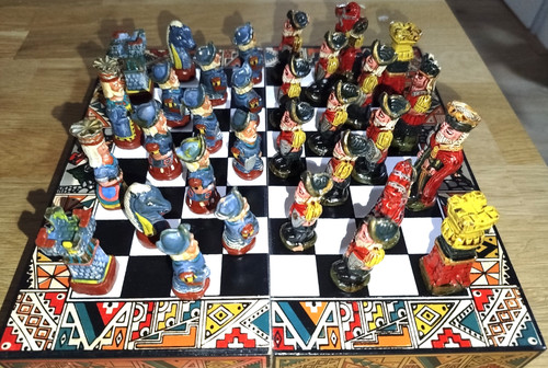 Vintage peruvian chess - chess, set
