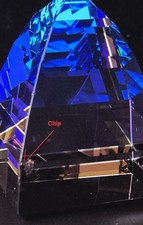 Swarovski Crystal Paperweight In Bermuda Blue