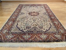 6302 Handgeknüpfter Paki Ghom 220x140cm Orientteppich Carpet Tappeto Rug Nain
