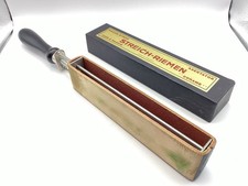 VINTAGE JUCHTEN SOLINGEN LEDER RASIERRIEMEN DOPPELSEITIG VERSTELLBAR.  (G1571)