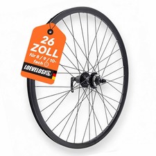 Hinteres Laufrad 26" schwarz