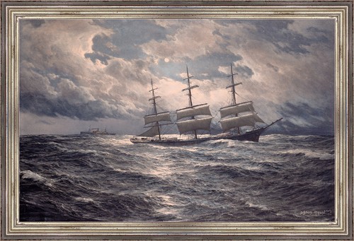 Abendstimmung auf see - auf,