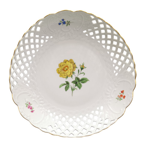 Meissen durchbruchschale gelbe - meissen,