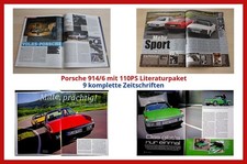 Porsche 914/6 mit 110PS Literaturpaket - 9 komplette Zeitschriften