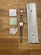 Cluse Uhr Damen La Tétragone  Gold Top Zustand Armbanduhr Milanaiseband 