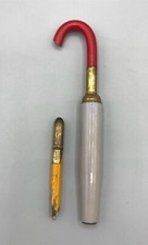 Selten Kleiner Bleistift Regenschirm Alt Antik Puppe Puppenstube Zubehör Stift