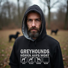 SALE Greyhound hört aufs Wort Sweatshirt Hoody Sprüche Unisex Hoodie M