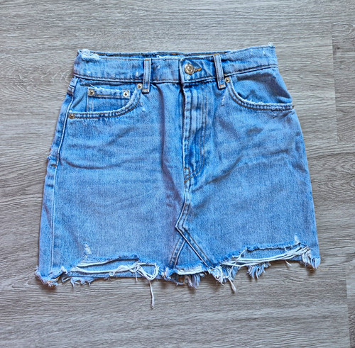 Zara jeansrock destroyed used - zara, destroyed/used