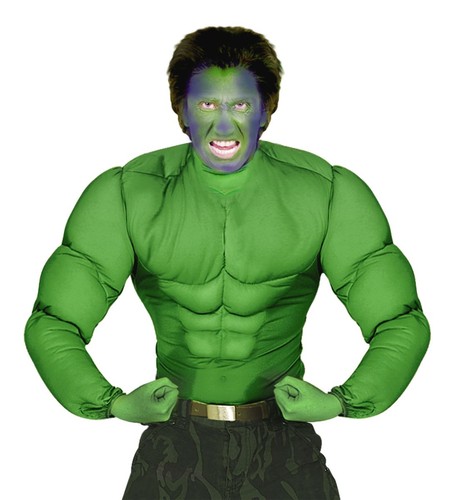 Muskelshirt grün superheld - grün,