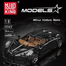 Mould King 13163 - La Voiture Noire Sportwagen mit Motor - Neu - 4688 Teile - OV