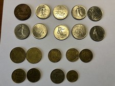 19 Stück verschiedene Münzen ca 20 Francs, Centime Frankreich ￼ Dachbodenfund