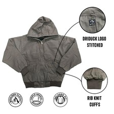 Dri Duck Herren Jacke Tobacco Cheyenne Canvas strapazierfähige Kapuze Arbeit (S05)