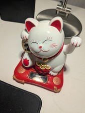 Winkekatze Solarbetriebene Winkekatze Glückskatze Süße Solar Glückbringen für...