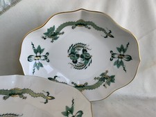 Schöne Meissen Pralinen-Schale in Dekor Reicher Grüner Drache