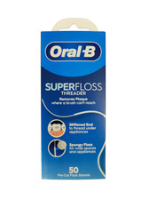 Oral-B Superfloss THREADER Zahnseide 50 Fäden 1er - 4er Pack Floss