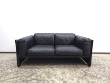 Cassina Duc Designersofa Ledersofa Couch Mario Bellini schwarz Sofa