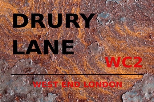 Blechschild 20x30 drury lane - blechschild,