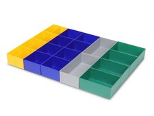 Schubladen-Einsatzkasten-Set, 600x440x63 mm, Einsatzkästen, Einteilung, Inserts