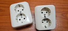 2 Stück    2-fach Steckdose für 1x UP-Dose, Unterputz Doppel-Steckdose 2er 230V